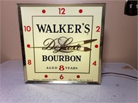 Walker's Bourbon Light-Up Clock