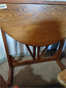 Oval Drop Leaf Oak Table, 40"l x 30"w x 30" tall