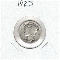 1923 U.S. Silver Mercury Dime