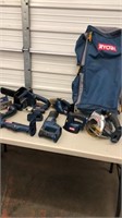 Group of Ryobi Cordless Tools