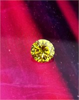 Yellow Green 3 carats MOISSANITE