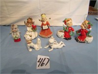 6 PIECES EARLY JAPAN FIGURINES