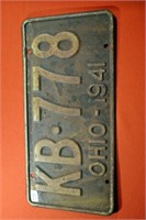 1941 OHIO LICENSE PLATE