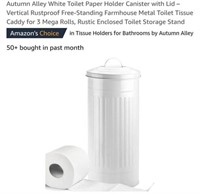 MSRP $25 White Toilet Paper Canister