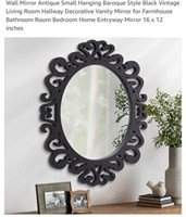 MSRP $20 Black Wall Mirror