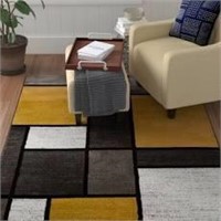 3'x5' Archbold Geometric Yellow/gold Area Rug