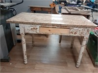 Table with marble top not attached 29x 46x 24.5