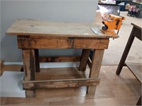 Wood work bench with vice 28 x 36x16 pony vise