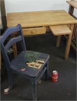 Vintage Child's Desk & Chair