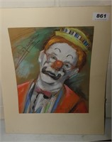 hand drawn clown print