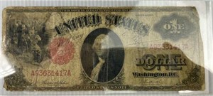 Rare 1917 One Dollar Red Seal US Note