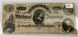 Feb 17, 1864 100 Dollars Confederate States