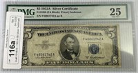 Five Dollar 1953 A Silver Certificate PMG