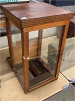 Small Antique Oak Display Case