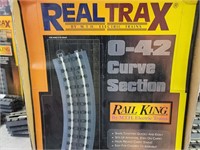 RealTrax by MTH 5 pcs O-42 Curve sections New