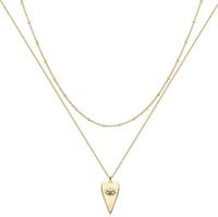 18k Gold-pl. Evil Eye Layered Chain Necklace