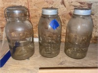 3 Half Gallon Canning Jars
