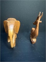 Vtg. African Wood Carved Animal Figurines