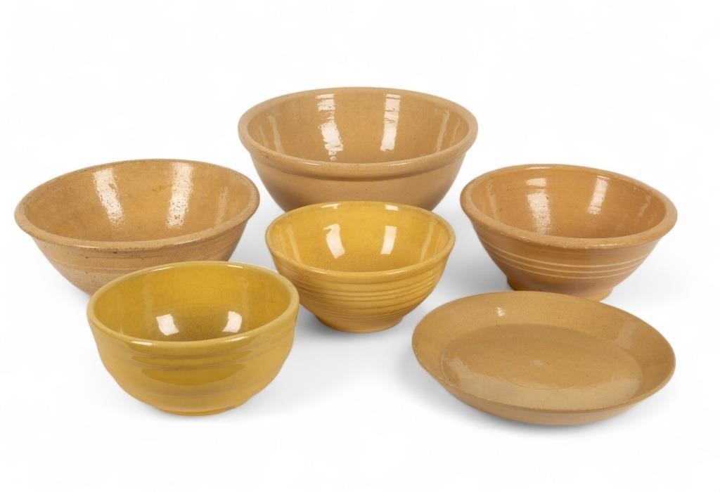 Assorted Yellow Ware Pottery