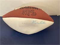 Kyle Rote NFL Giants Original Signature Football