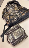 FieldLine backpack and Columbia travel bag