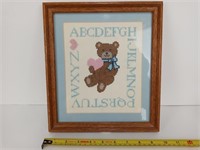Vintage Alphabet Teddy Bear Cross Stitch