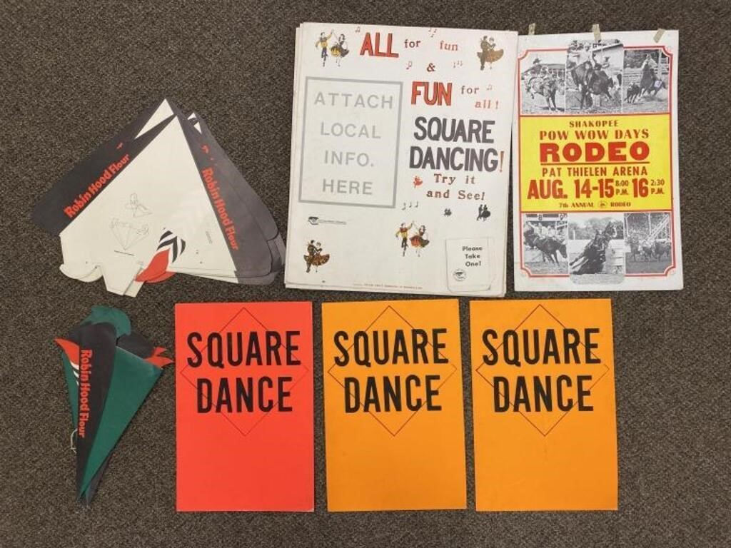 Group vintage Square Dancing posters, Robin Hood