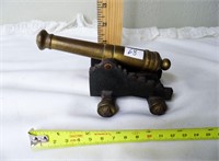 Cast Iron W/Brass Cannon