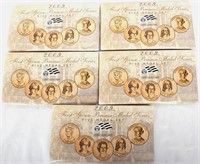 FIRST SPOUSE BRONZE MEDAL SERIES 2009 - 5 SETS
