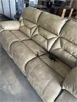 Leather Sofa, double reclining, NEW CONDITION