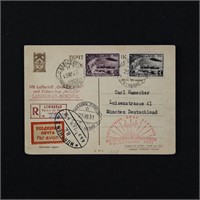 Russia Zeppelin Stamps #C26-C29  tied on card & Co