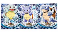 3 Lot 1999 Topps Pokemon TV Animation Squirtle, Wa
