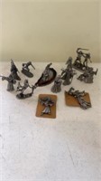 PEWTER FIGURINES AND PINS