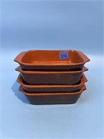 Set Of 4 Vulcania Baking Dishes - Made In Italy