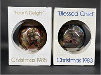 Two Schmid Christmas Ornaments 1983 & 1985