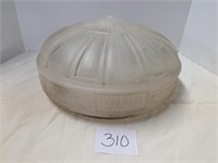 Vintage Large Frosted Glass Ceiling Light Dome