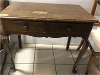 EARLY 2 DRAWER QUEEN ANNE WRITING TABLE