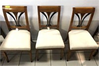 3 HARP BACK SPRING BOTTOM CHAIRS
