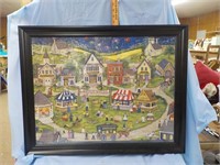 Circus puzzle framed