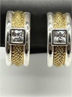 Authentic Givenchy Silver & Gold Tone Earrings