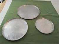 3 Wendell August Forged Aluminum Trays 3 Sizes