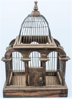 Vintage Wood Wire Bird Cage
