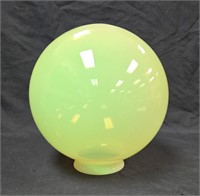 7" Dia Vaseline Glass Lamp Globe