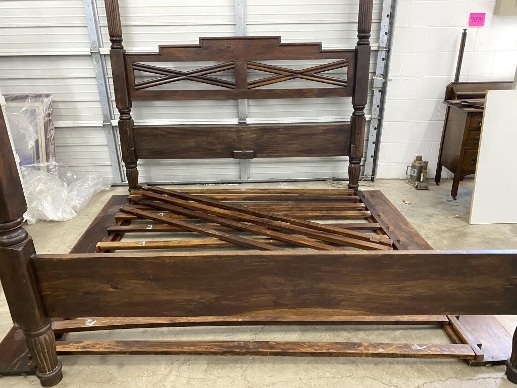 Unique Hand Crafted Rose Wood King Size Bed Frame