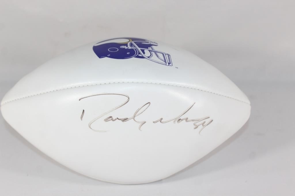 Randy Moss Autographed Football with Case