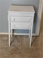 Antique Painted 2 Drawer Sewing Cabinet