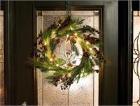 Red Co. 22” Light-Up Christmas Wreath