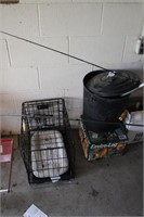 Animal crate & Fire bucket