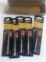 5 Irwin impact double-ended power bits