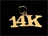 14K Gold ‘14K’ Charm/Pendant